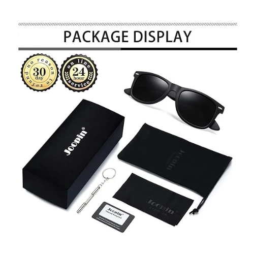 Joopin Square Sunglasses Polarized UV Protection Trendy Classic Sun Glasses Men 