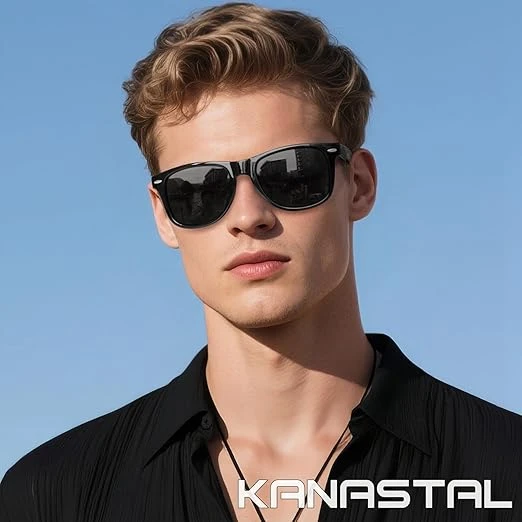 KANASTAL Polarized Sunglasses Men, Fashion Square Sun Glasses Women, Classic Sha