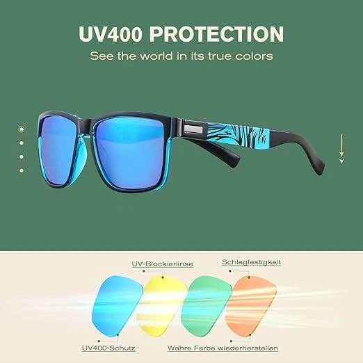 Gimdumasa Polarised Sunglasses Mens - Square Sun Glasses UV400 Protection Classi