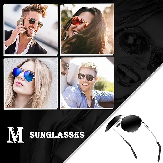 Aviator Sunglasses for Men Polarized Women-mxnx UV Protection Lightweight Drivin