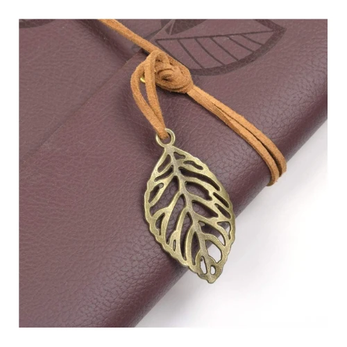 Pu leather cover notebook to write diary, spiral blank string daily notepad, lin