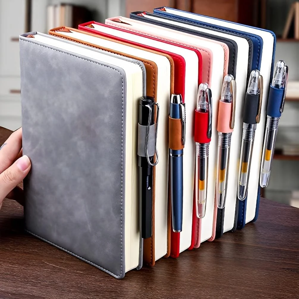 A5 Ruled Notebook Journal 360 Page with Pen Loop, Hardcover Writing Notebooks, P