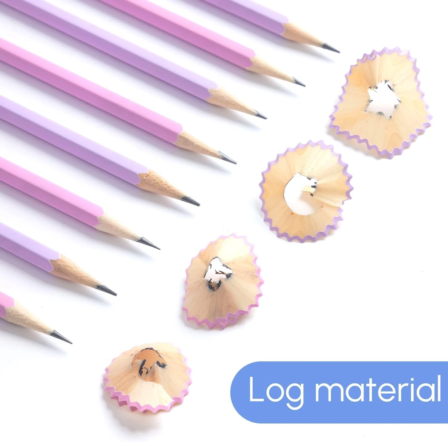 Azonee Hexagon Colored Pencils for Kids, Pink HB Pencils Graphite Wood Pencils w