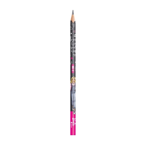 Maped - Barbie HB Pencil with Eraser Head - Pack of 6 - Wooden Pencils with Eras