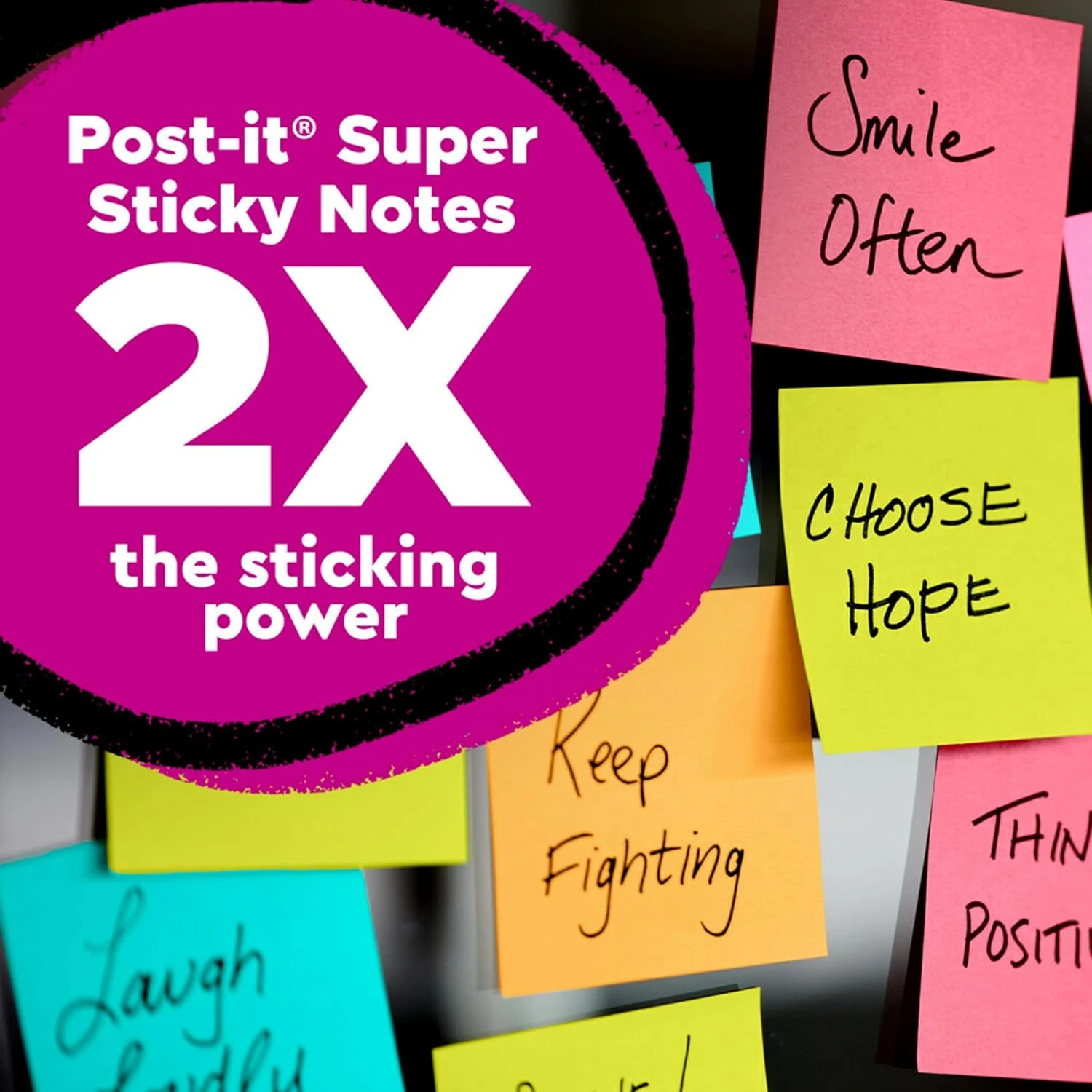 Post-it Notes Limited Edition Super Sticky Color Collection, 3x3 in, 15 Pads/Pac