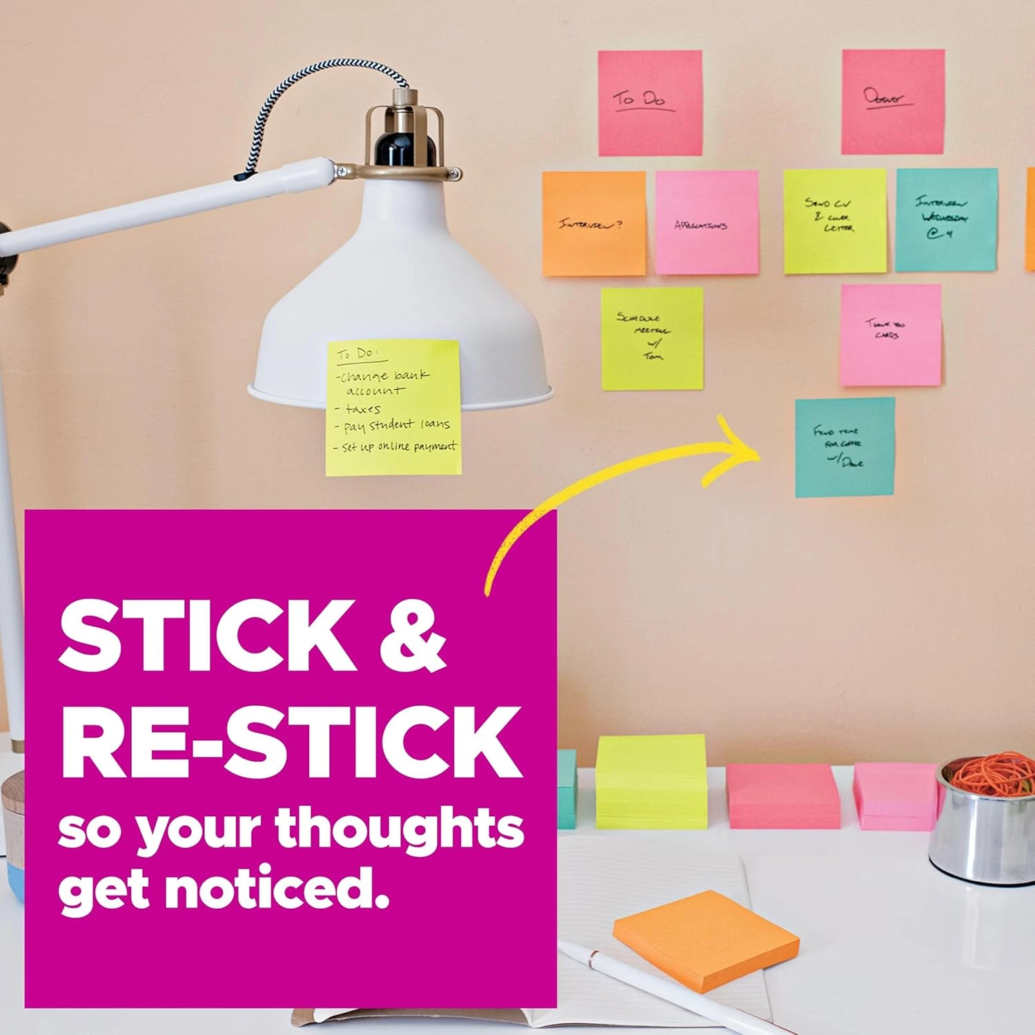 Post-it Notes Limited Edition Super Sticky Color Collection, 3x3 in, 15 Pads/Pac