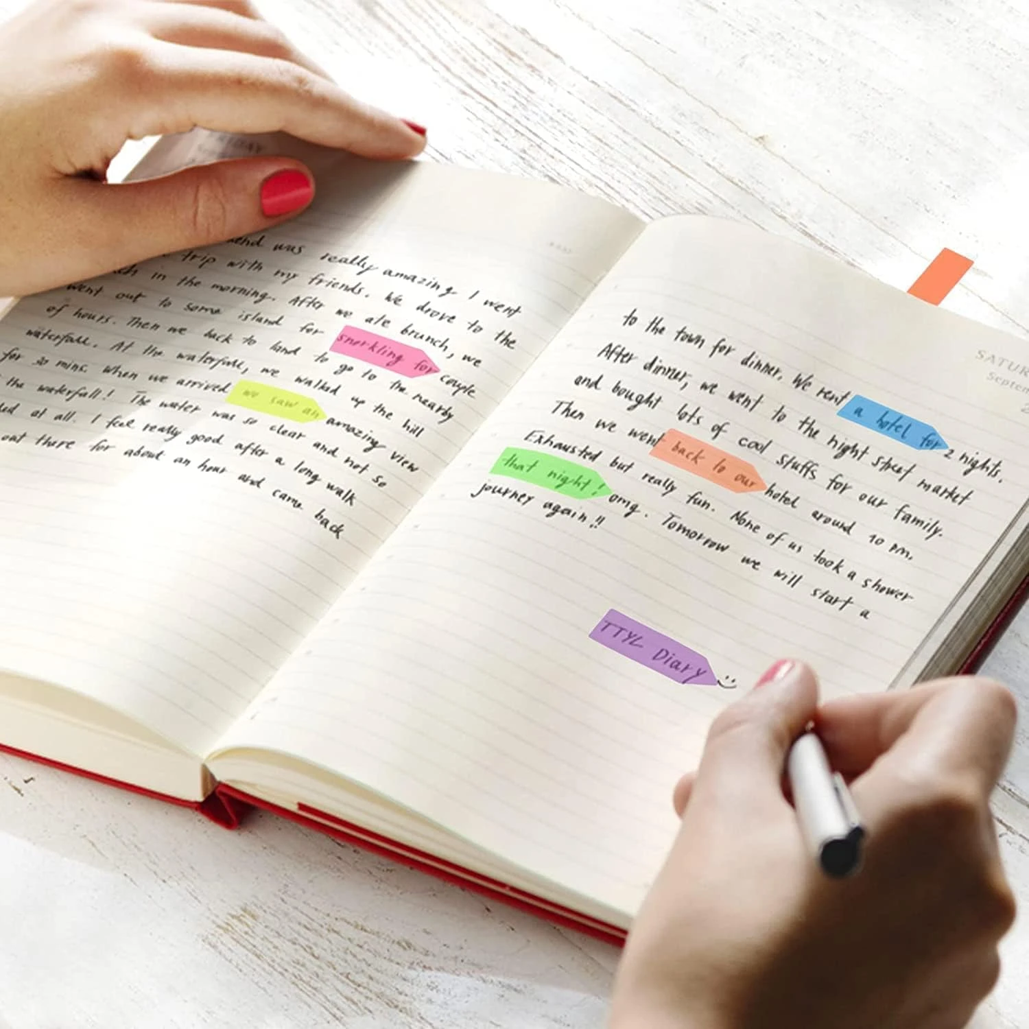 MARKQ 175 Pcs Arrow Page Markers, Post-It Sticky Notes Tab, Index Tab Flags for 