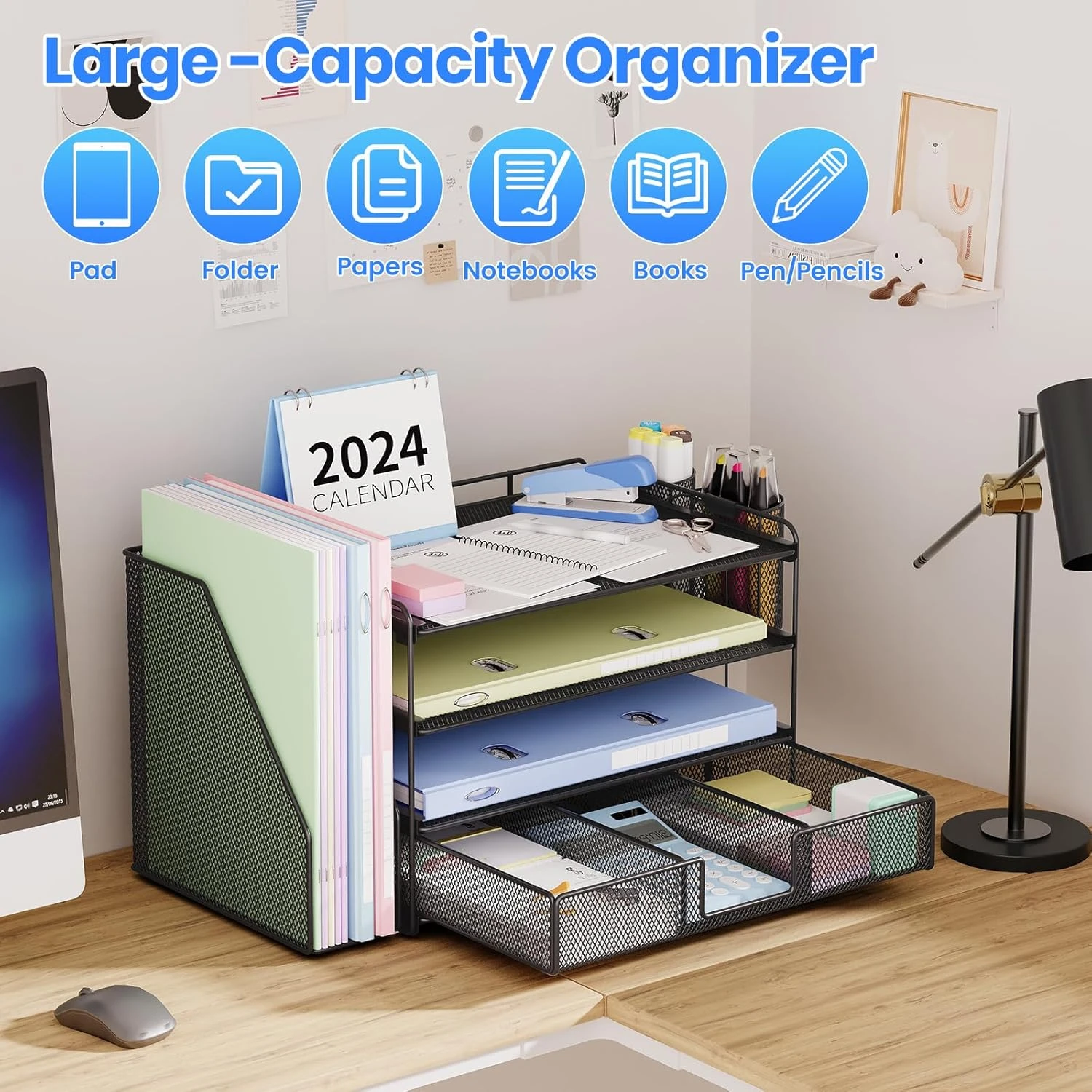 OPNICE Desk Organizers and Accessories, Desk Accessories & Workspace Organizers 
