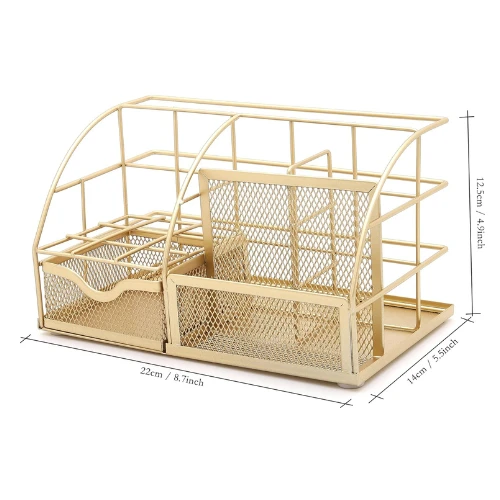 Exerz Desk Organiser/Mesh Desk Tidy Caddy/Pen Holder/Multifunctional Organiser W