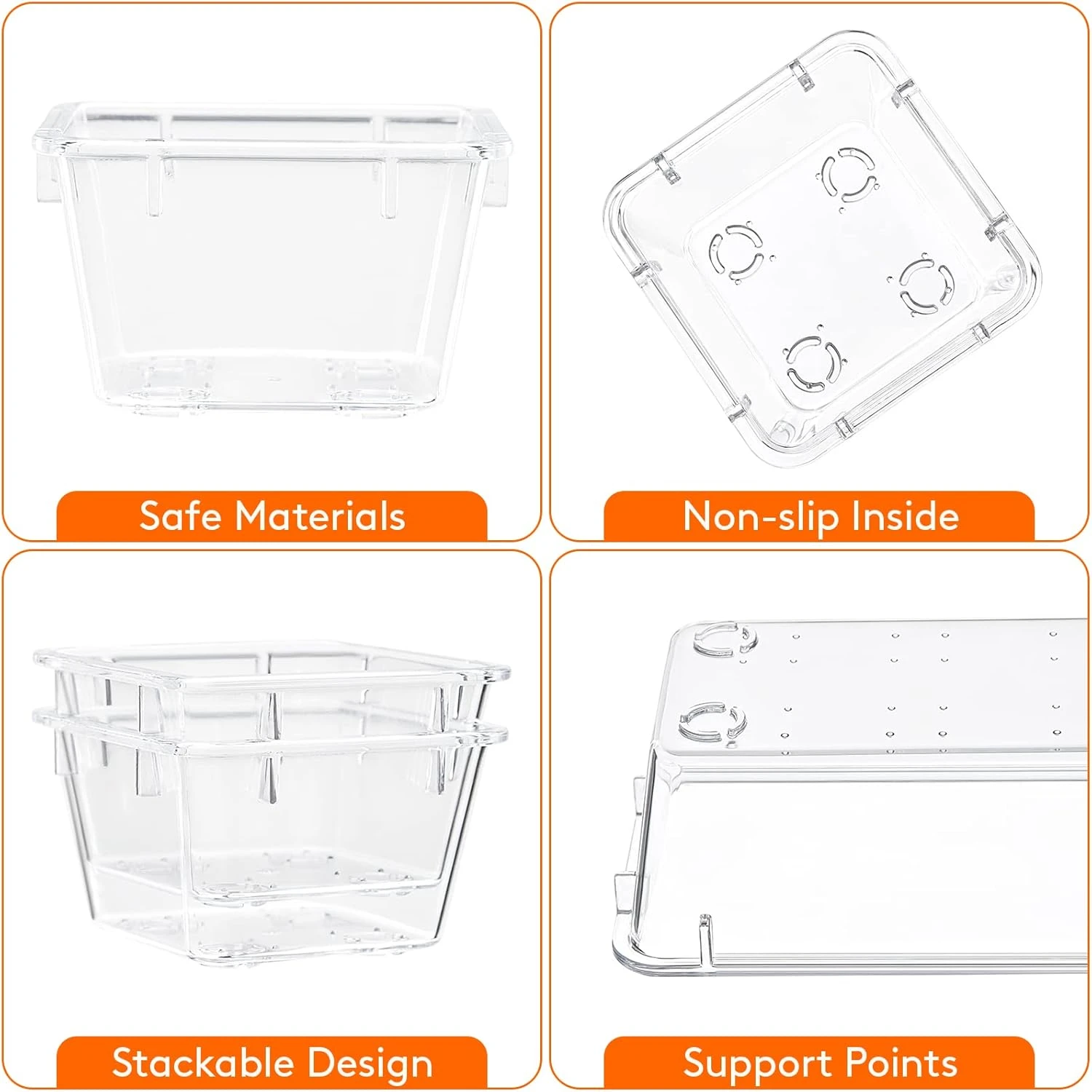 Lifewit 25 PCS Drawer Organiser Set Clear Plastic Desk Organizer Drawer Dividers