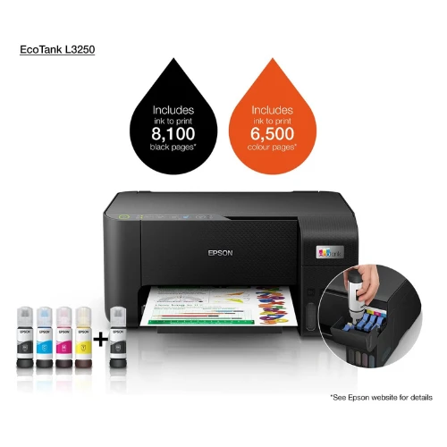 Epson EcoTank L3250 Home ink tank printer A4, colour, 3-in-1 printer with WiFi a