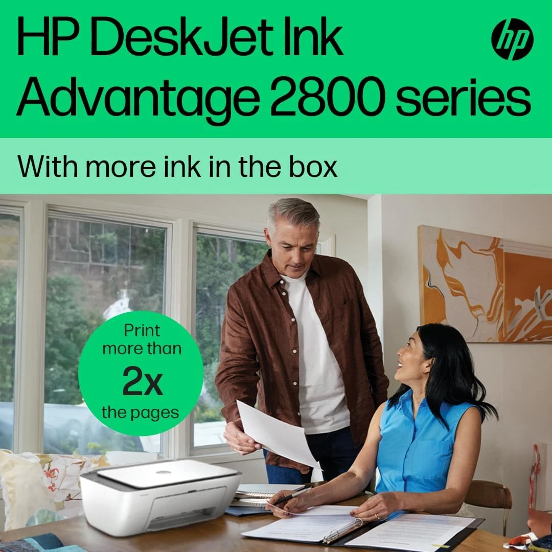 HP DeskJet Ink Advantage 2875 Wireless Print, Copy, Scan, All-in-One Printer - W