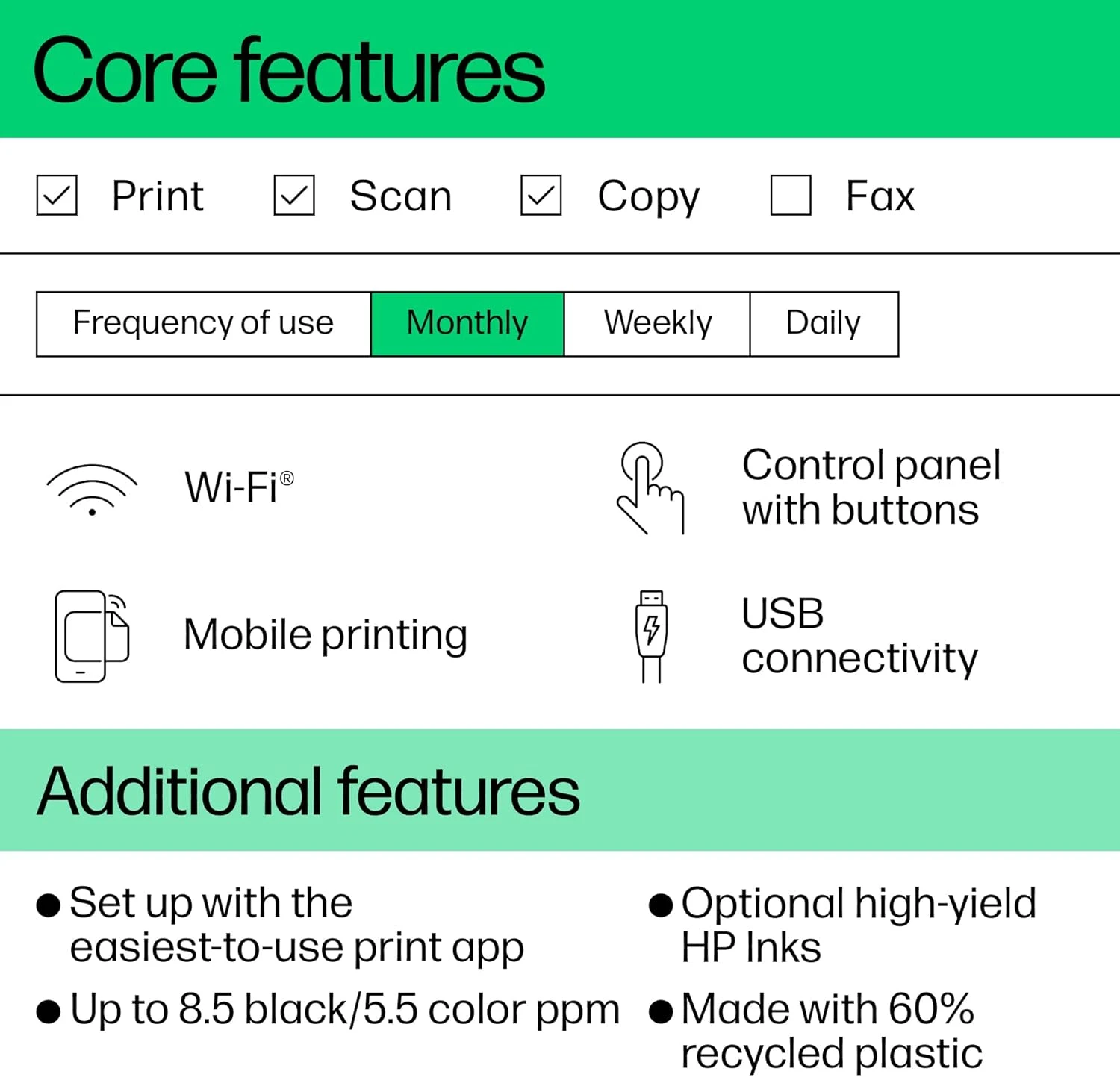 HP DeskJet Ink Advantage 4276 Wireless, Print, Scan, Copy, All-in-One Printer - 