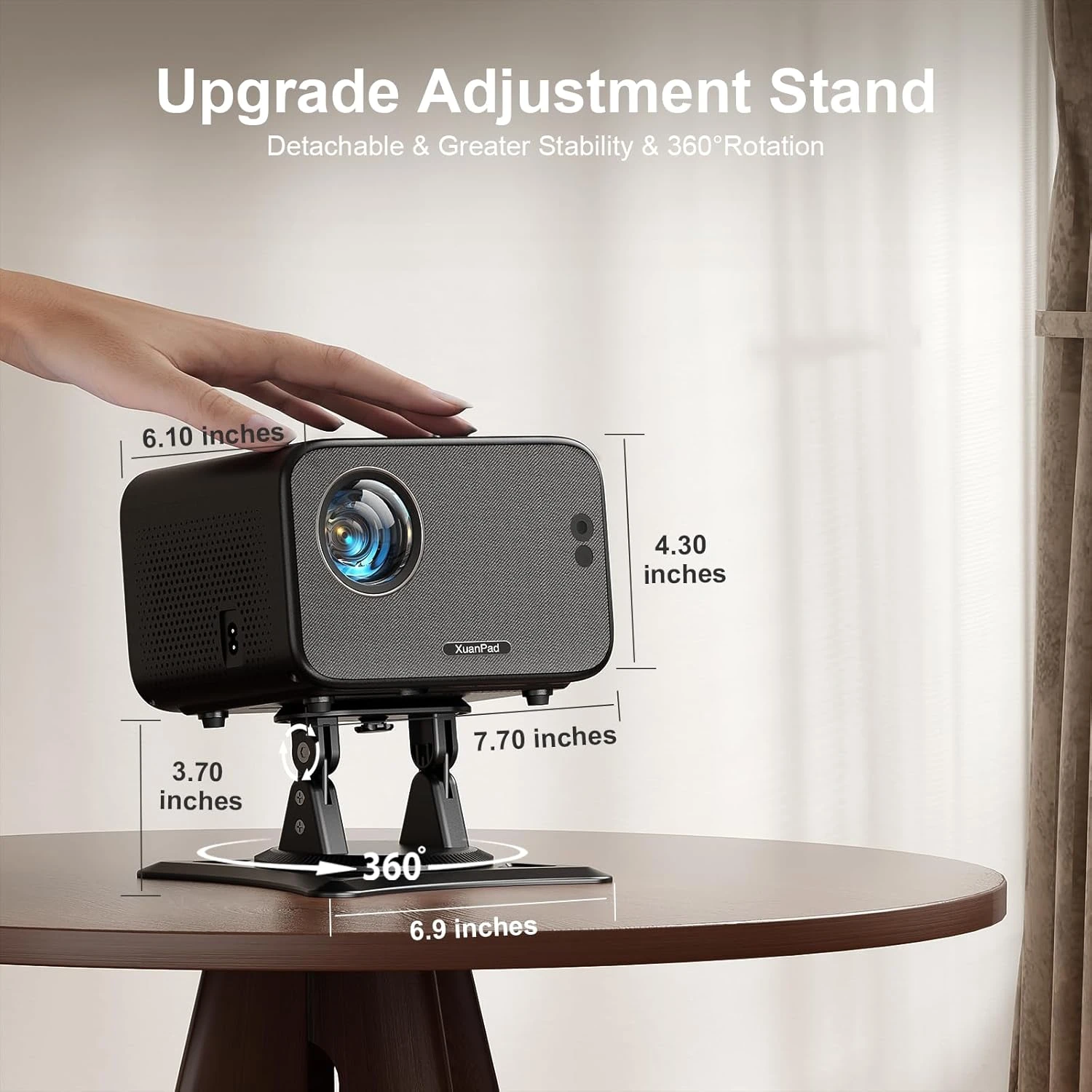 Auto Focus Android System 30000L Smart Mini Projector with WiFi and Bluetooth 4K