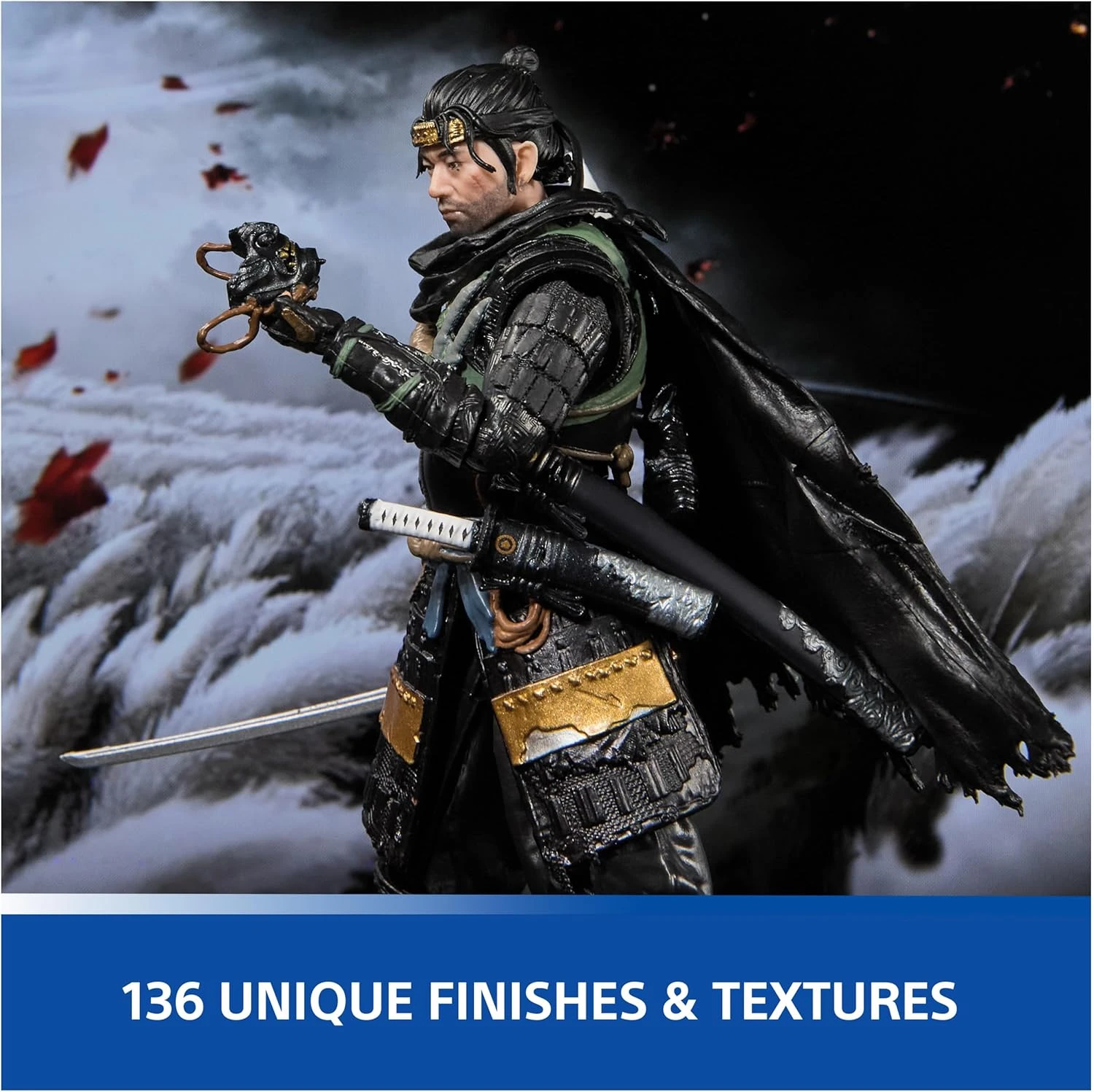 PlayStation, Ghost of Tsushima, 6” Jin Sakai Samurai Action Figure & 2 Accessori