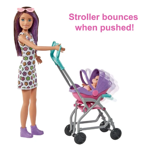 Barbie Skipper Babysitters Inc. Playsets with Babysitting Skipper Doll, Toddler 