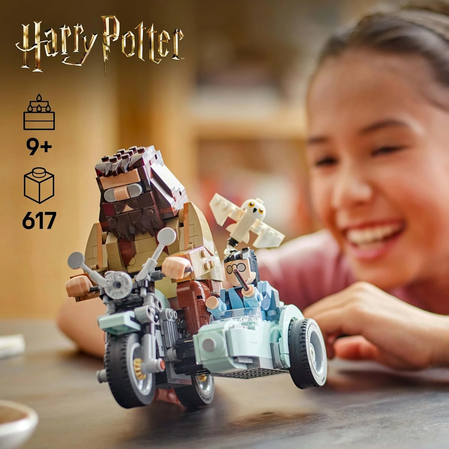 LEGO Harry Potter Hagrid & Harry’s Motorcycle Ride, Movable Brick-Built Motorbik