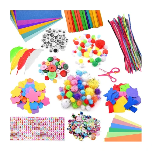 Mumoo Bear 1000PCS Arts and Crafts Supplies for Kids Toddler DIY Art Craft Kits 