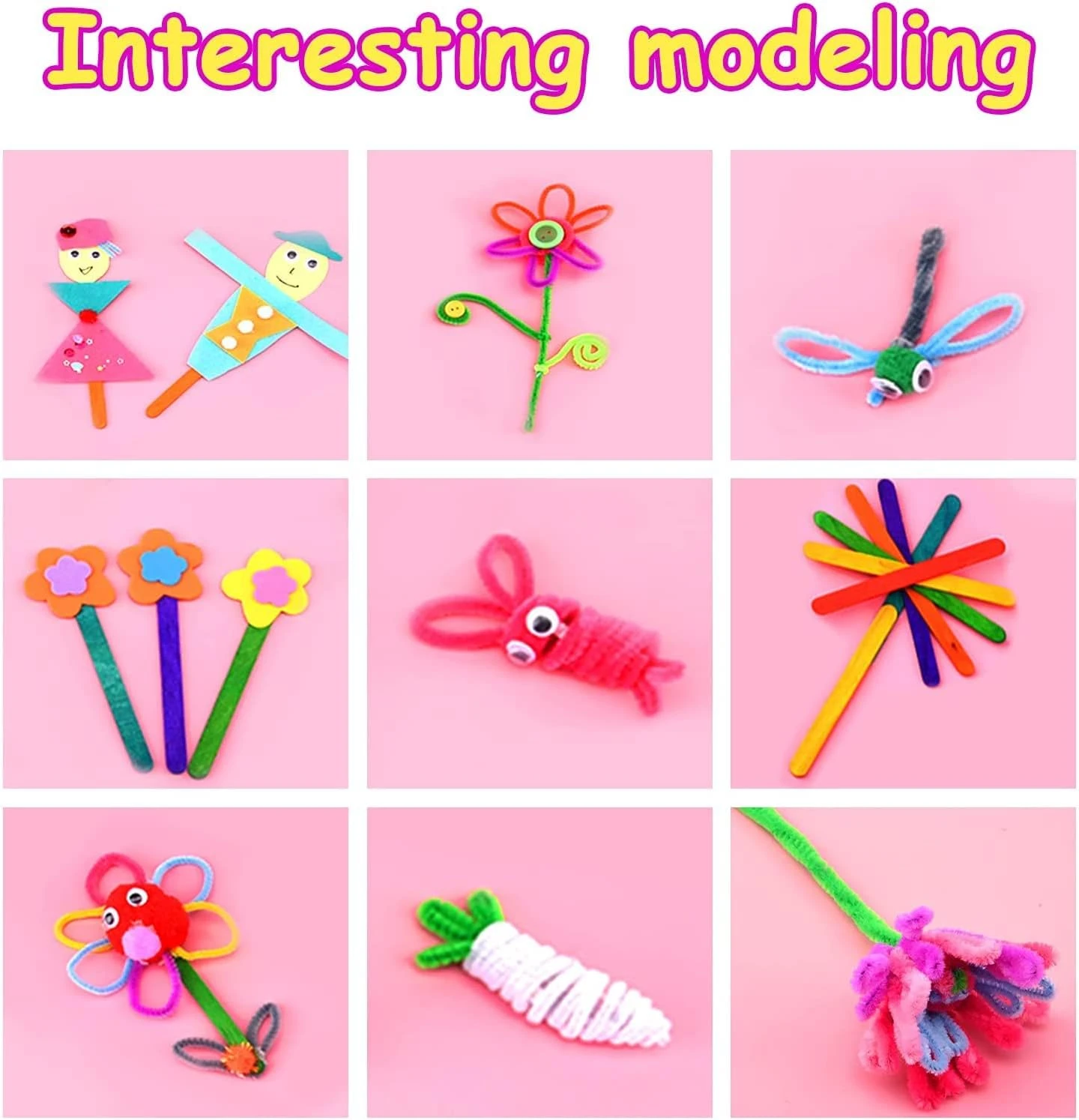 Mumoo Bear 1000PCS Arts and Crafts Supplies for Kids Toddler DIY Art Craft Kits 