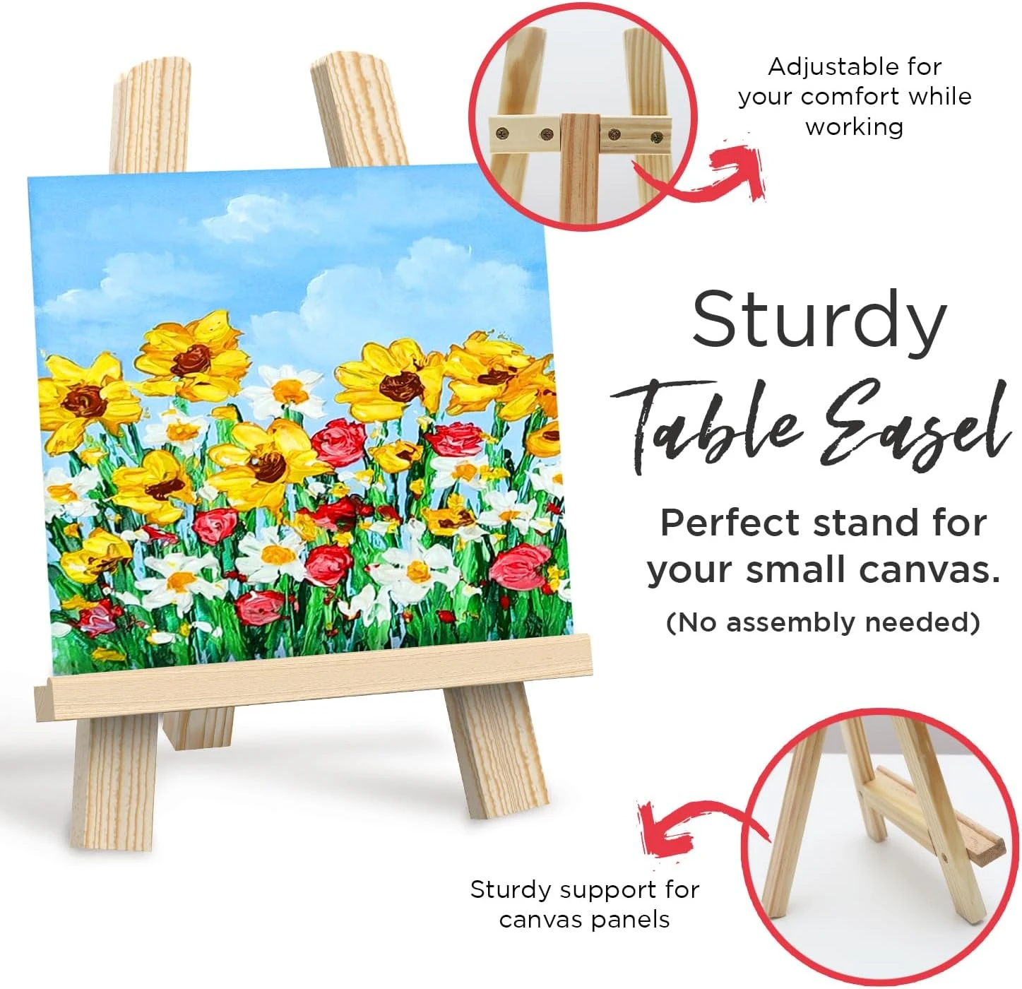 Chalkola Acrylic Paint Set for Adults & Kids - 56 Pcs Canvas Painting Kit with 3