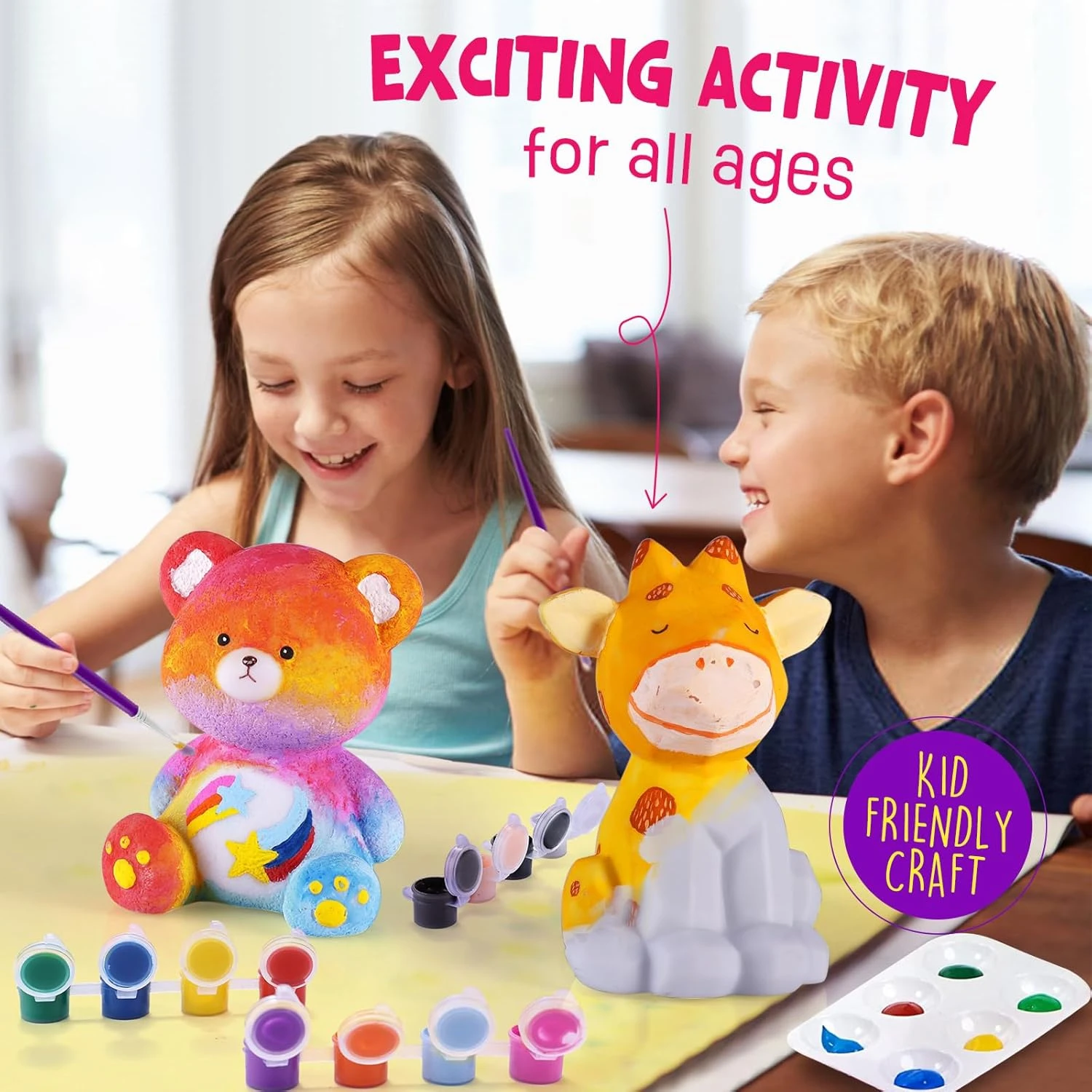 LAOESE Paint Your Own Bear Lamp Kit, Art Supplies Arts & Crafts Kit, Painting ki