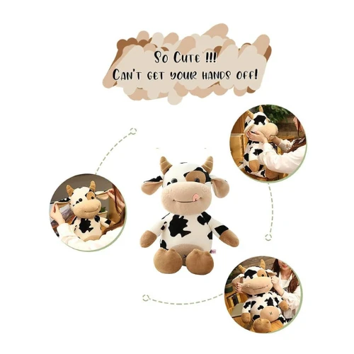 COOLBABY cow plush toy,16 inch stuffed animal throw plushie pillow doll,soft flu