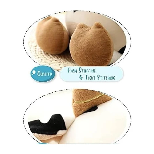 COOLBABY cow plush toy,16 inch stuffed animal throw plushie pillow doll,soft flu