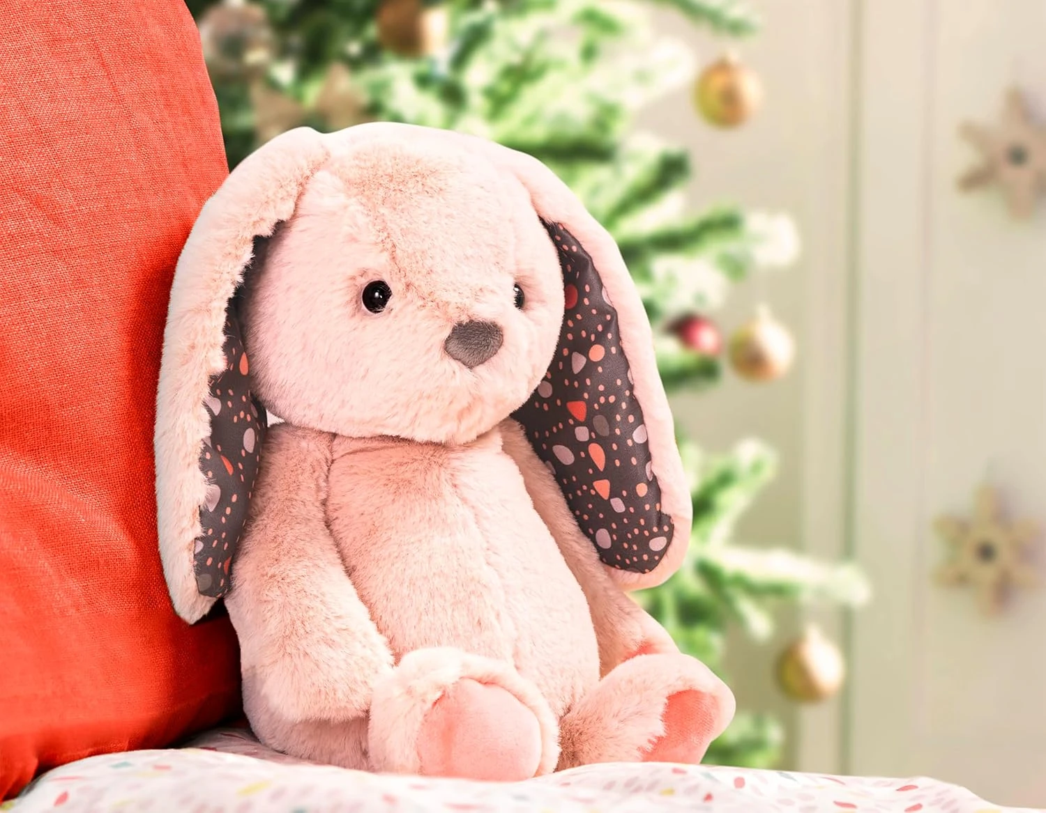 B. toys - Plush Bunny - Super Soft Stuffed Animal - Beige - 12” - Happyhues - Bu