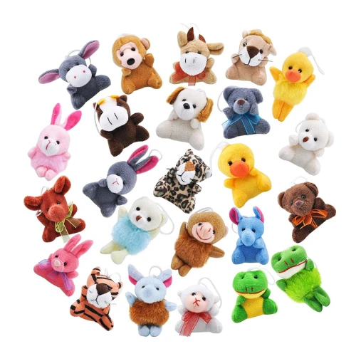 JOYIN Toy 24 Pack Mini Animal Plush Toy Assortment (24 Units，7.6cm) Animals Keyc
