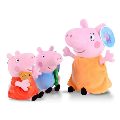 AM ANNA 4Pcs/set Peppa Pig Stuffed Plush Toy 25/30cm Peppa George Pig Family Par