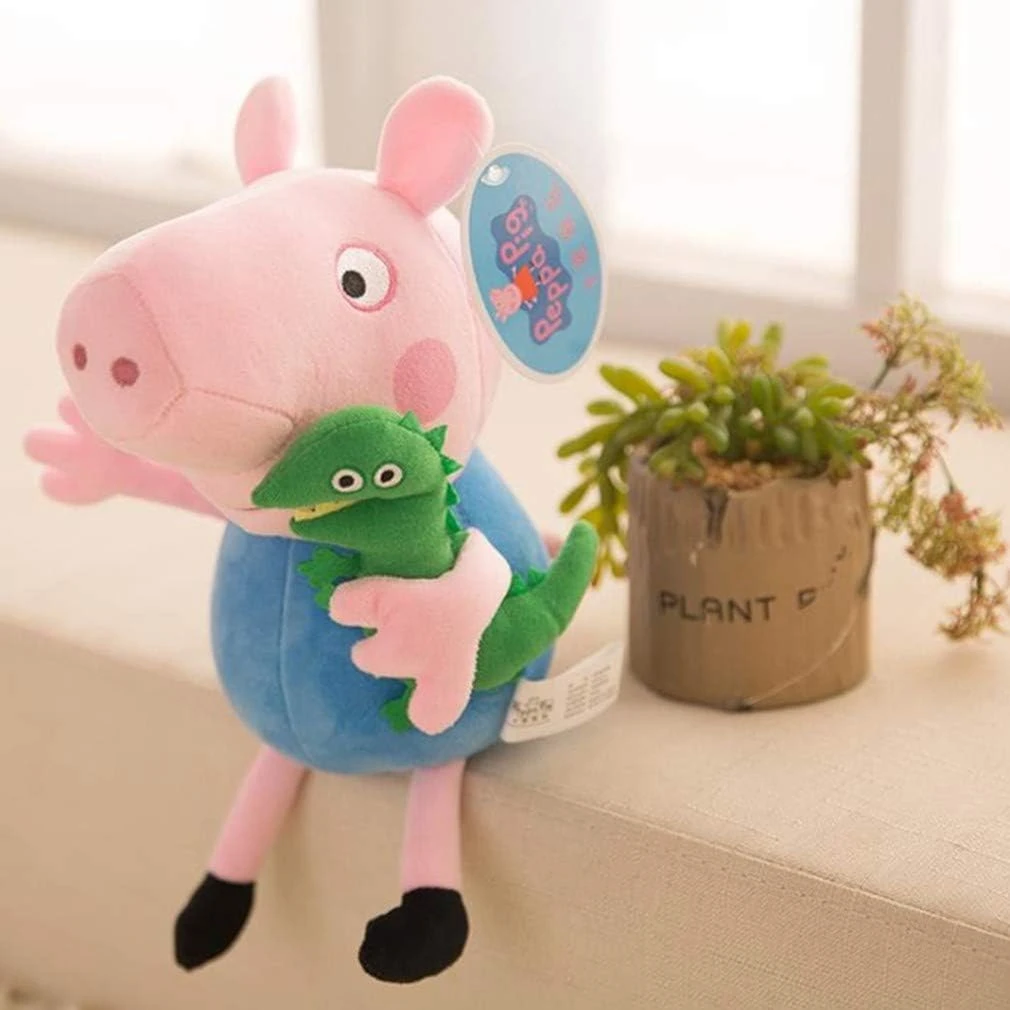 AM ANNA 4Pcs/set Peppa Pig Stuffed Plush Toy 25/30cm Peppa George Pig Family Par