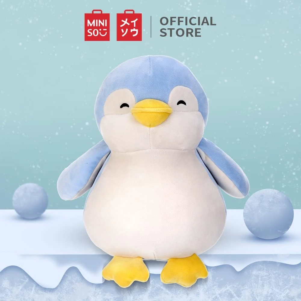 MINISO Penguin Plush Toy with Bridegroom Hat - 14.6" Cute Stuffed Animal Doll fo