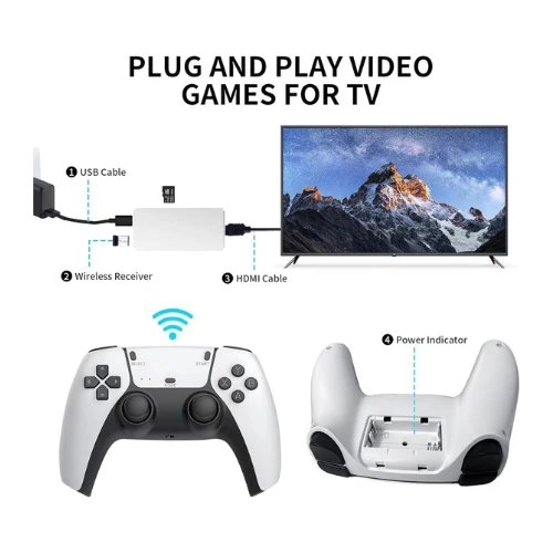 2025 New Retro Gaming Stick – Plug & Play Retro Gaming Console with 21500+ Class