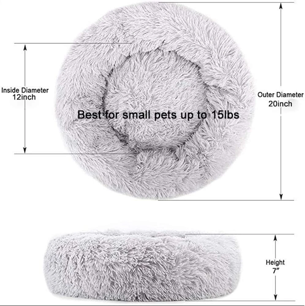 Gavenia Cat Beds for Indoor Cats -20’’x20’’ Washable Donut Cat and Dog Bed,Soft 