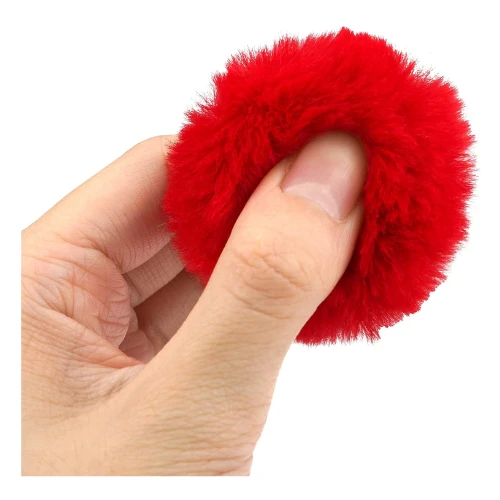 Chiwava 24PCS 1.8" Catnip Furry Cat Toys Ball Soft Pom Pom balls Kitten Chase Qu