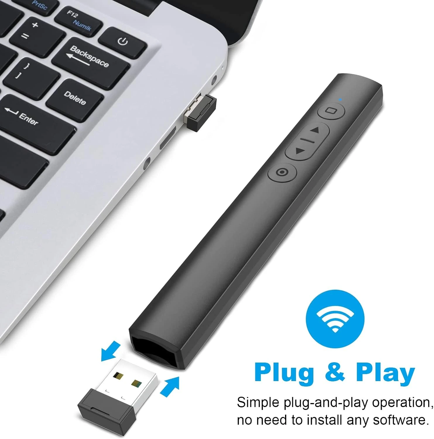 KTPYRP Wireless PowerPoint Remote Presentation Clicker - Clicker for Powerpoint 