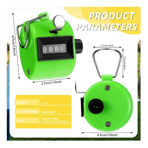 TOODOO 6 Pack Hand Tally Counter 4 Digit Mechanical Palm Click Counter Plastic H
