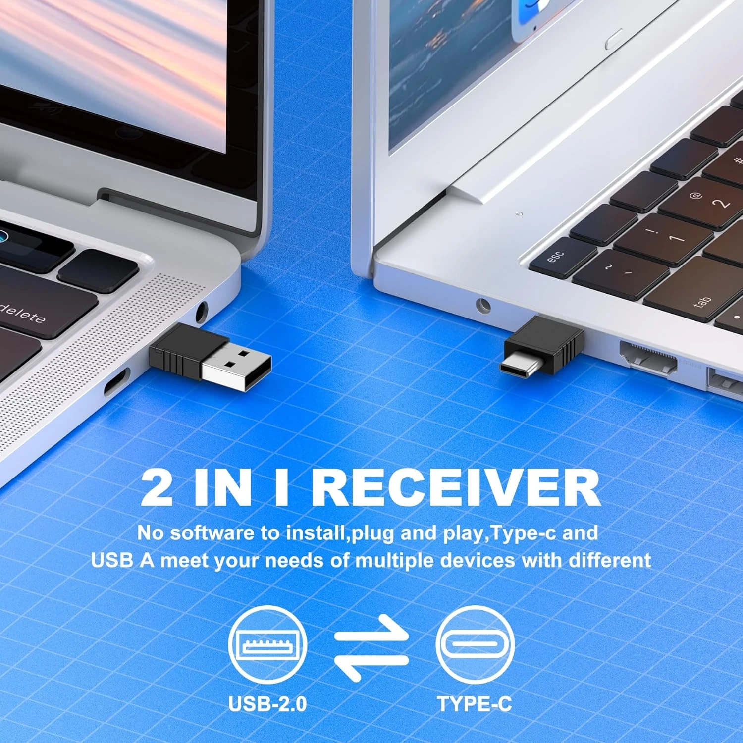 DinoFire USB Type C Wireless Presenter Remote Presentation Clicker,Volume Contro