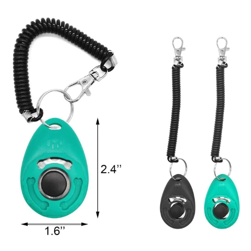 FENDOUNIU Pet Training Clicker , 2 Pcs Dog Training Clicker with Wrist Strap and
