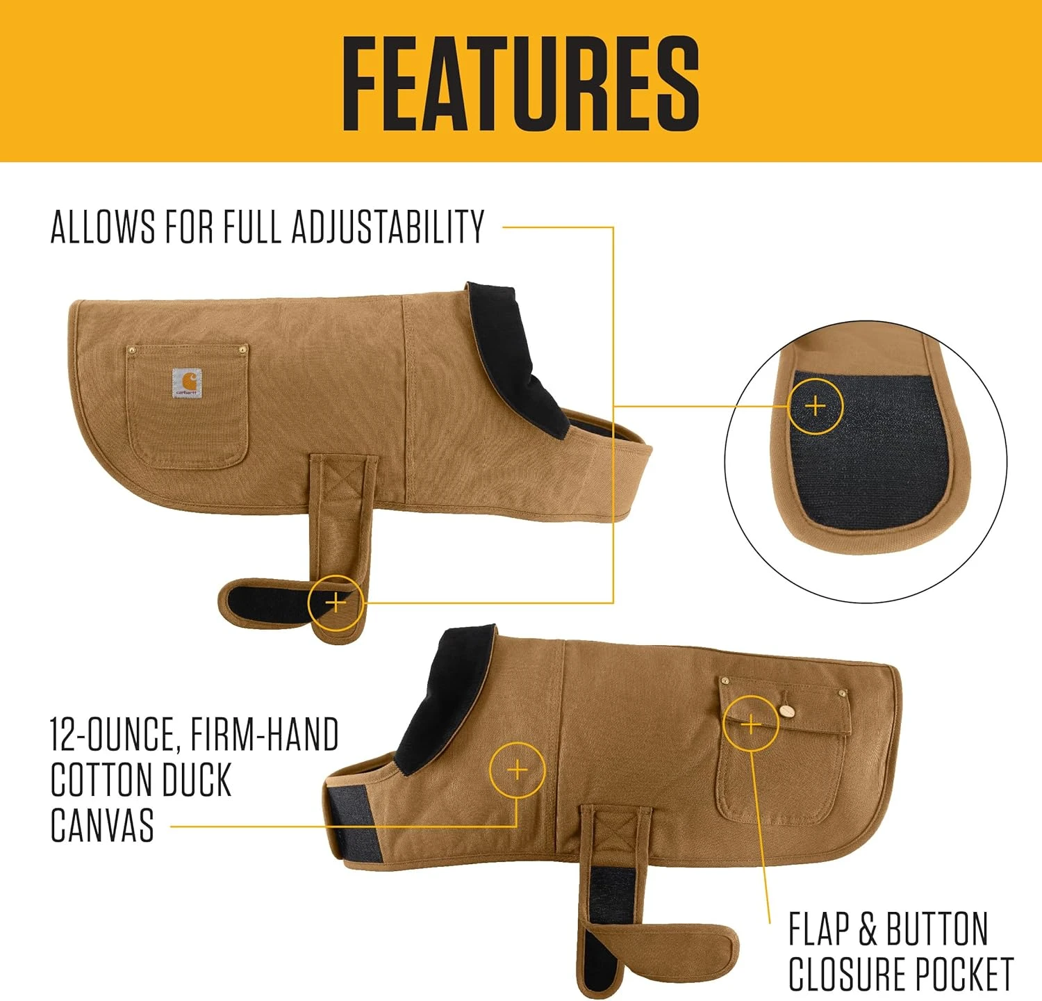 Carhartt Pet Firm Duck Insulated Dog Chore Coat