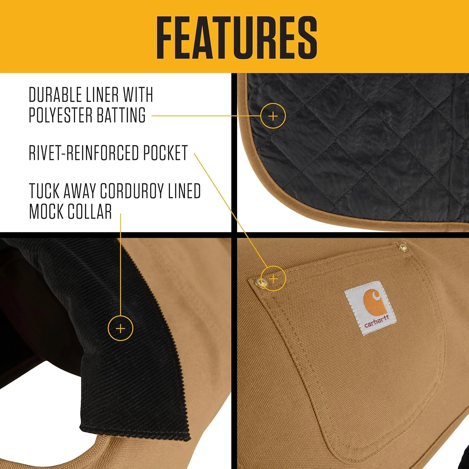 Carhartt Pet Firm Duck Insulated Dog Chore Coat