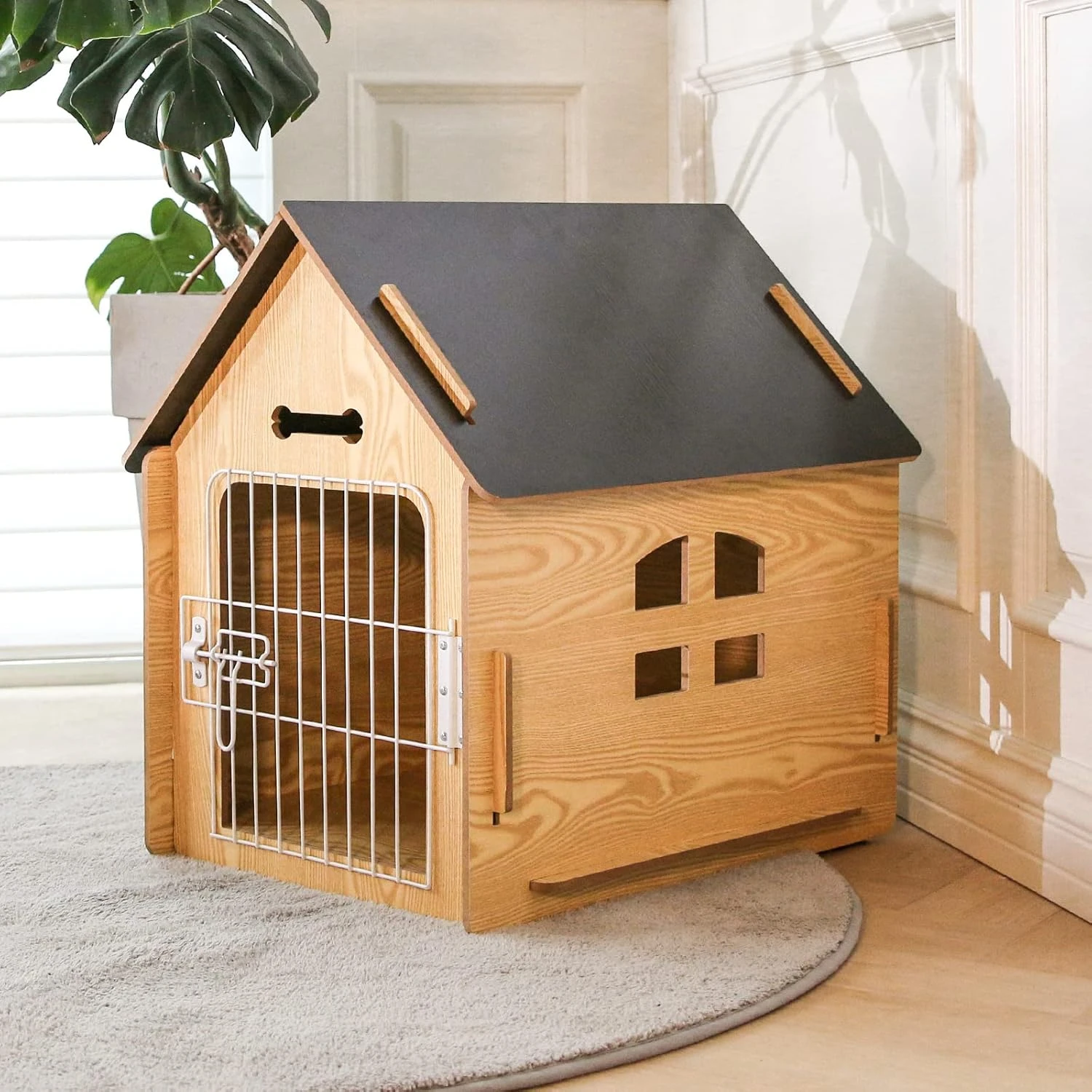 ALBAD Dog House Indoor for Small Dogs or Cats, Cozy wooden design, Small indoor 