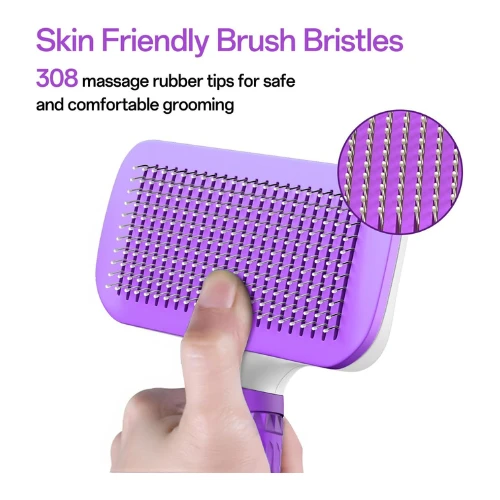 ACE2ACE Cat Brush, Dog Brush, Self Cleaning Cat Dog Slicker Brush, Pet Grooming 