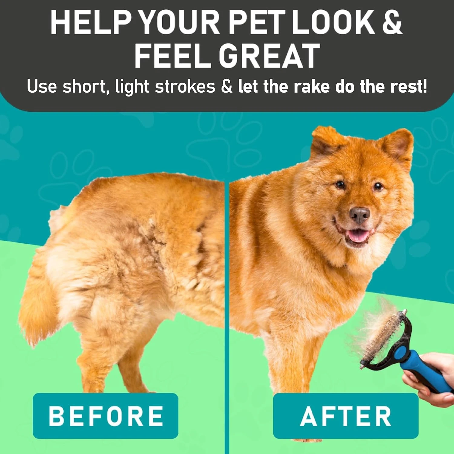 Maxpower Planet Pet Grooming Brush - Double Sided Shedding and Dematting Underco