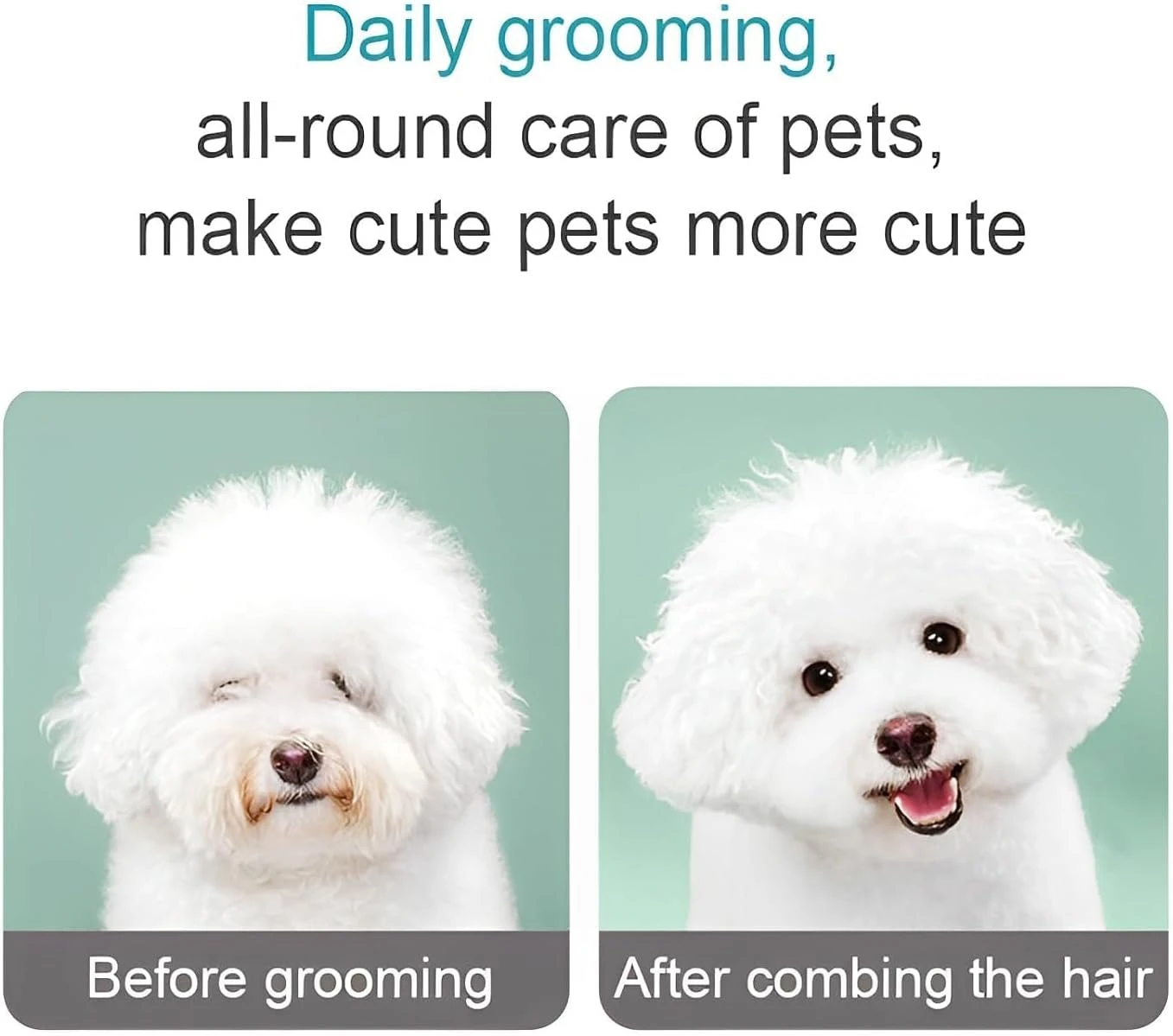 Redreo Flea Comb for Dogs Cats, Dog Hair Comb Grooming Tool for Removing Tear St