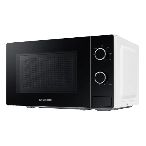 Samsung Solo Microwave Oven with Full Glass Door, 20L, White, Dual Dial, MS20A30