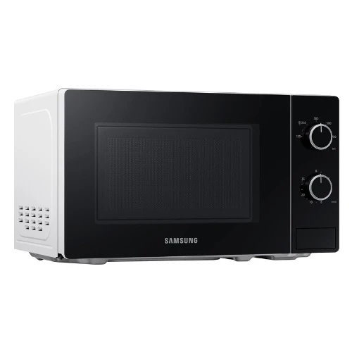 Samsung Solo Microwave Oven with Full Glass Door, 20L, White, Dual Dial, MS20A30