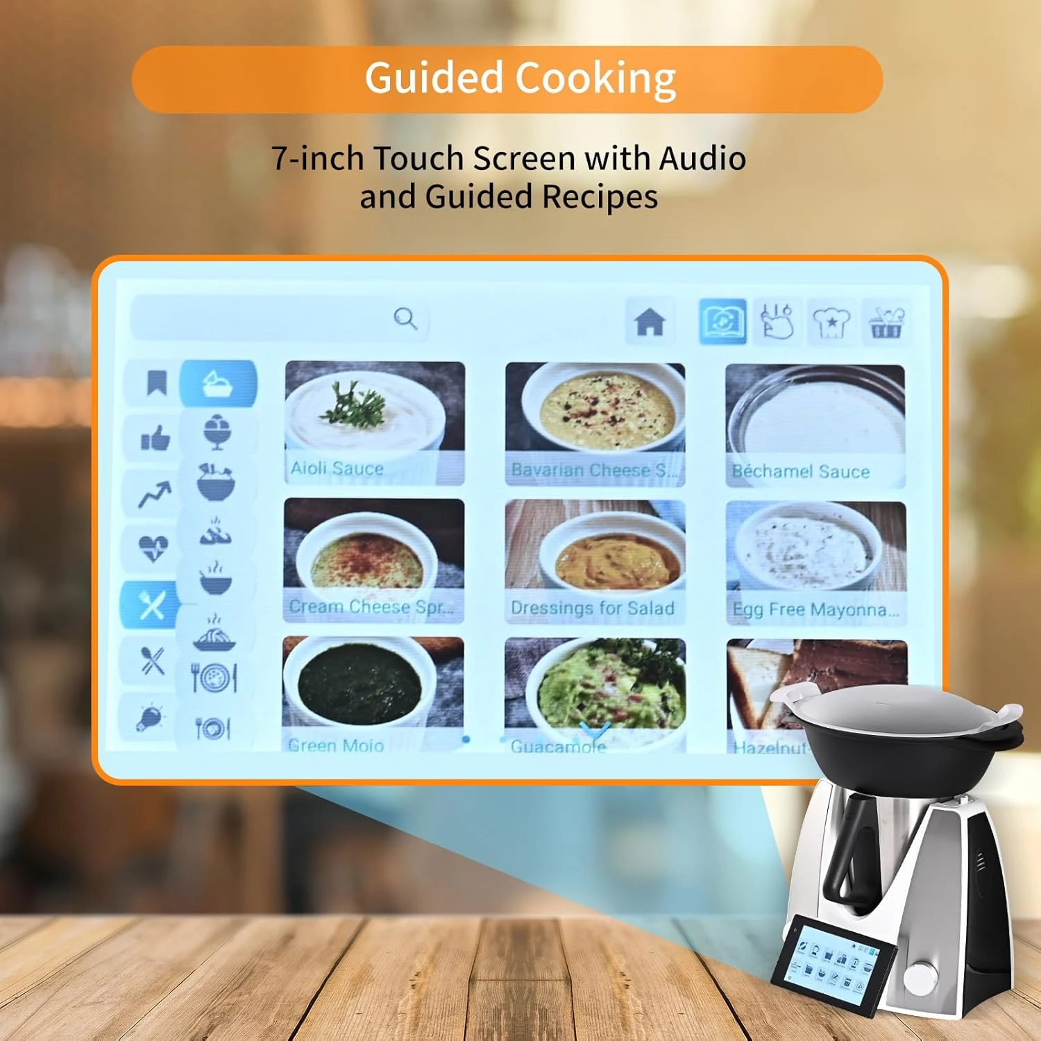 NewKern KE-7001 PRO with Built-in Scale and Guided Recipes, Multi-Functional Foo