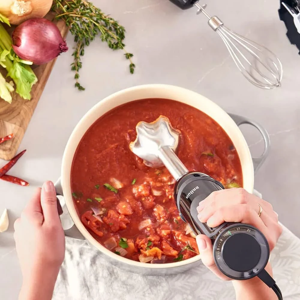 Braun Multiquick 5 Hand Blender, 1000 Watts, 21 Speeds, 1.5 L Food Processor, 50