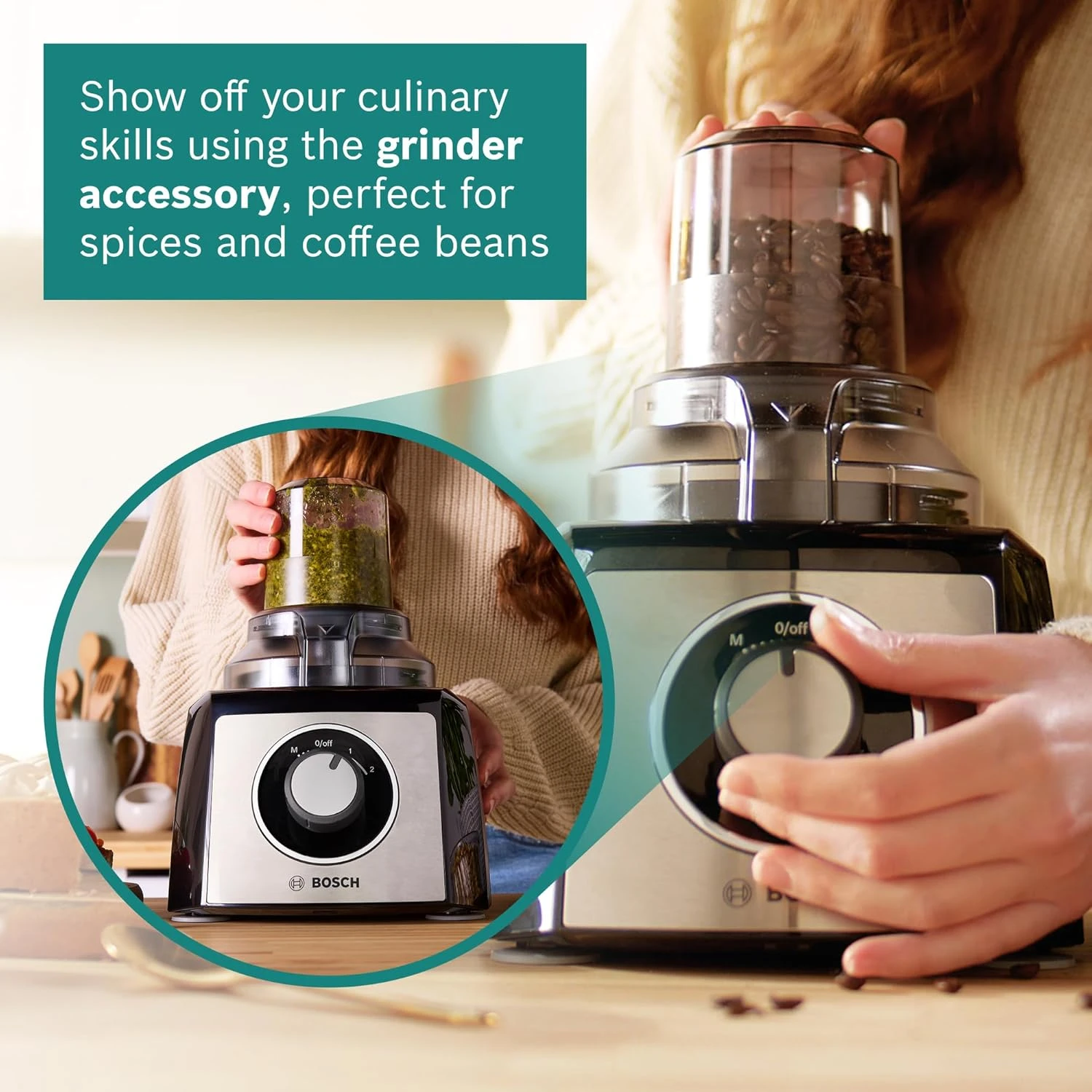 Bosch Food Processor 800 W, Food Processor with Mixer Grinder, Vegetable Chopper